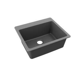 Quartz Classic 25" X 22" X 9-1/2" Single Bowl Drop-In Sink, Graphite, ELG2522GT0