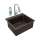 Quartz Classic 25" X 22" X 9-1/2" Single Bowl Drop-In Sink Kit With Filtered Faucet Mocha, ELG2522MC0FLC