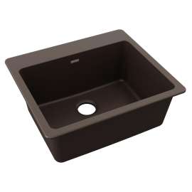 Quartz Classic 25" X 22" X 9-1/2" Single Bowl Drop-In Sink Mocha, ELG2522MC0