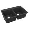 Quartz Classic 33" X 22" X 9-1/2" Double Bowl Drop-In Sink, Matte Black, ELG3322MB0