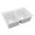 Quartz Classic 33" X 22" X 9-1/2" Equal Double Bowl Drop-In Sink White, ELG3322WH0