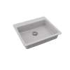 Quartz Classic 25" X 22" X 5-1/2" Single Bowl Drop-In Ada Sink With Perfect Drain(R) Greystone, ELGAD2522PDGS0