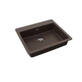 Quartz Classic 25" X 22" X 5-1/2" Single Bowl Drop-In Ada Sink With Perfect Drain(R) Mocha, ELGAD2522PDMC0