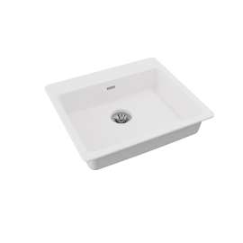 Quartz Classic 25" X 22" X 5-1/2" Single Bowl Drop-In Ada Sink With Perfect Drain(R) White, ELGAD2522PDWH0