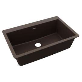 Quartz Classic 33" X 20-7/8" X 9-7/16" Single Bowl Drop-In Sink Mocha, ELGR13322MC0