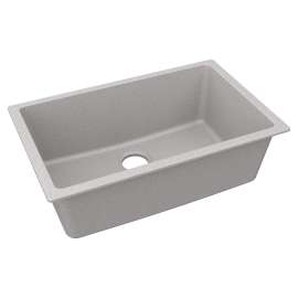 Quartz Classic 29-1/2" X 18-3/4" X 9-1/2", Single Bowl Undermount Sink, Greystone, ELGRU13022GS0