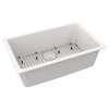 Quartz Classic 29-1/2" X 18-3/4" X 9-1/2", Single Bowl Undermount Sink Kit, White, ELGRU13022WH0C