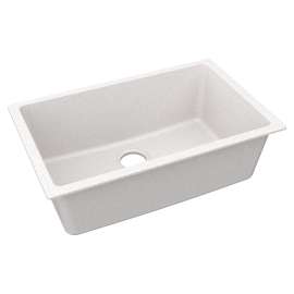 Quartz Classic 29-1/2" X 18-3/4" X 9-1/2", Single Bowl Undermount Sink, White, ELGRU13022WH0