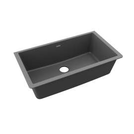 Quartz Classic 33" X 18-7/16" X 9-7/16" Single Bowl Undermount Sink, Graphite, ELGRU13322GT0