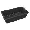 Quartz Classic 33" X 18-7/16" X 9-7/16", Single Bowl Undermount Sink Kit, Matte Black, ELGRU13322MB0C