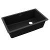 Quartz Classic 33" X 18-3/4" X 9-1/2" Single Bowl Undermount Sink Black, ELGU13322BK0