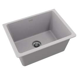 Quartz Classic 25" X 18-1/2" X 11-13/16" Undermount Laundry Sink With Perfect Drain(R) Greystone, ELGU251912PDGS0