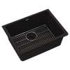 Quartz Classic 24-5/8" X 18-1/2" X 9-1/2" Single Bowl Undermount Sink Kit Black, ELGU2522BK0C