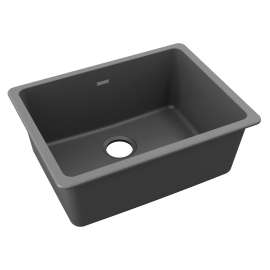 Quartz Classic 24-5/8" X 18-1/2" X 9-1/2" Single Bowl Undermount Sink Dusk Gray, ELGU2522GY0