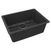 Quartz Classic 24-5/8" X 18-1/2" X 9-1/2", Single Bowl Undermount Sink Kit, Matte Black, ELGU2522MB0C
