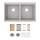 Quartz Classic 33" X 22" X 9-1/2" Equal Double Bowl Undermount Workstation Sink Kit Greystone, ELGU3322WGS0