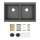 Quartz Classic 33" X 22" X 9-1/2" Equal Double Bowl Undermount Workstation Sink Kit Graphite, ELGU3322WGT0