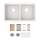 Quartz Classic 33" X 22" X 9-1/2" Equal Double Bowl Undermount Workstation Sink Kit White, ELGU3322WWH0