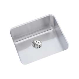 Lustertone Classic Stainless Steel 14-1/2" X 14-1/2" X 7" Single Bowl Undermount Sink With Perfect Drain(R), ELUH1212PD