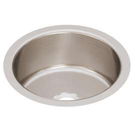 Lustertone Classic Stainless Steel 14-3/8" X 14-3/8" X 6" Single Bowl Undermount Sink, ELUH12FB
