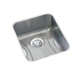 Lustertone Classic Stainless Steel 16" X 18-1/2" X 7-7/8" Single Bowl Undermount Sink Kit, ELUH1316DBG