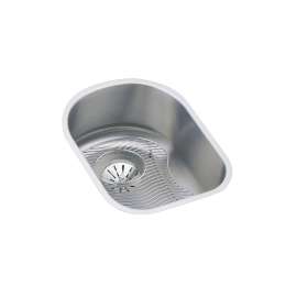 Lustertone Classic Stainless Steel 14" X 17-1/2" X 7-1/2" Single Bowl Undermount Sink Kit, ELUH1317DBG