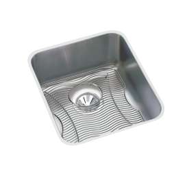 Lustertone Classic Stainless Steel, 18-1/2" X 18-1/2" X 7-7/8" Single Bowl Undermount Sink Kit, ELUH1616DBG