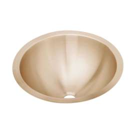 Cuverro Antimicrobial Copper 18-3/8" X 18-3/8" X 8" Single Bowl Undermount Bathroom Sink With Overflow, ELUH16LV-CU