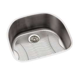 Lustertone Classic Stainless Steel 23-5/8" X 21-1/4" X 10" Single Bowl Undermount Sink Kit, ELUH211810DBG