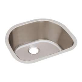 Lustertone Classic Stainless Steel, 23-5/8" X 21-1/4" X 7-1/2" Single Bowl Undermount Sink, ELUH2118