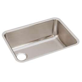 Lustertone Classic Stainless Steel 25-1/2" X 19-1/4" X 10" Single Bowl Undermount Sink With Left Drain, ELUH231710L