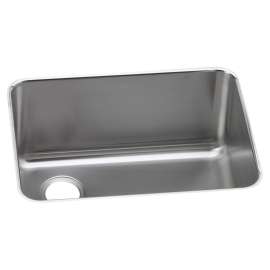 Lustertone Classic Stainless Steel 25-1/2" X 19-1/4" X 12" Single Bowl Undermount Sink With Left Drain, ELUH231712L