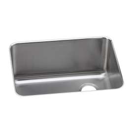 Lustertone Classic Stainless Steel 25-1/2" X 19-1/4" X 12" Single Bowl Undermount Sink With Right Drain, ELUH231712R
