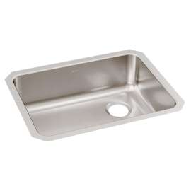 Lustertone Classic Stainless Steel 25-1/2" X 19-1/4" X 8" Single Bowl Undermount Sink With Right Drain, ELUH2317R