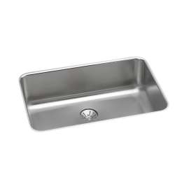 Lustertone Classic Stainless Steel 26-1/2" X 18-1/2" X 8" Single Bowl Undermount Sink With Perfect Drain(R), ELUH2416PD