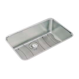 Lustertone Classic Stainless Steel 30-1/2" X 18-1/2" X 10" Single Bowl Undermount Sink Kit With Perfect Drain(R), ELUH281610PDBG