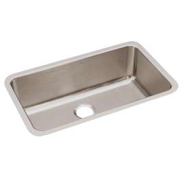 Lustertone Classic Stainless Steel 30-1/2" X 18-1/2" X 10" Single Bowl Undermount Sink, ELUH281610