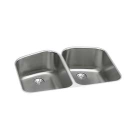 Lustertone Classic Stainless Steel 32-3/4" X 20-13/16" X 9" Double Bowl Undermount Sink W/Perfect Drain(R), ELUH32229PD