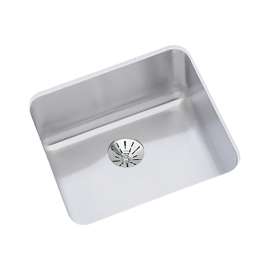 Lustertone Classic Stainless Steel 14-1/2" X 14-1/2" X 5-1/2" Single Bowl Undermount Ada Sink W/Perfect Drain(R), ELUHAD121255PD