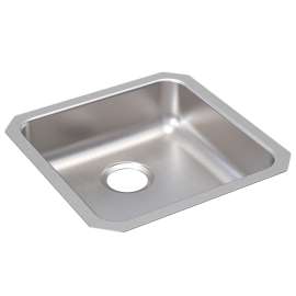 Lustertone Classic Stainless Steel 18-1/2" X 18-1/2" X 4-3/8" Single Bowl Undermount Ada Sink, ELUHAD161645