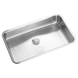 Lustertone Classic Stainless Steel 30-1/2" X 18-1/2" X 4-7/8" Single Bowl Undermount Ada Sink W/Perfect Drain(R), ELUHAD281650PD