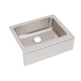 Lustertone Classic Stainless Steel 25" X 20-1/2" X 7-7/8" 0-Hole Single Bowl Farmhouse Sink, ELUHF2520