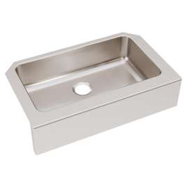Lustertone Classic Stainless Steel 33" X 20-1/2" X 8" Single Bowl Farmhouse Sink, ELUHFS2816