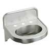 Stainless Steel 18" X 17-1/16" X 5-9/16" Wall Hung 3-Hole Lavatory Sink, ELV18173