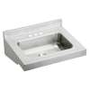 Stainless Steel 22" X 19" X 5-1/2" Wall Hung Cs3-Hole Lavatory Sink, ELV2219CS3