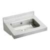 Stainless Steel 22" X 19" X 5-1/2" Wall Hung Lavatory Sink, ELVWO22190