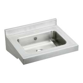 Stainless Steel 22" X 19" X 5-1/2" Wall Hung Lavatory Sink, ELVWO22190