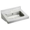 Stainless Steel 22" X 19" X 5-1/2" 1-Hole Wall Hung Lavatory Sink With Overflow, ELVWO22191