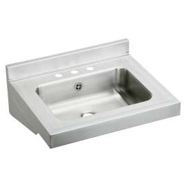 Stainless Steel 22" X 19" X 5-1/2" Wall Hung 3-Hole Lavatory Sink W/Overflow, ELVWO22193