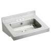 Stainless Steel 22" X 19" X 5-1/2" Cs3-Hole Wall Hung Lavatory Sink, ELVWO2219CS3